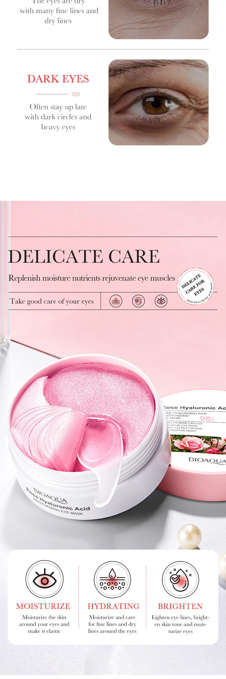 Rose Eye Patches – 60 pcs
