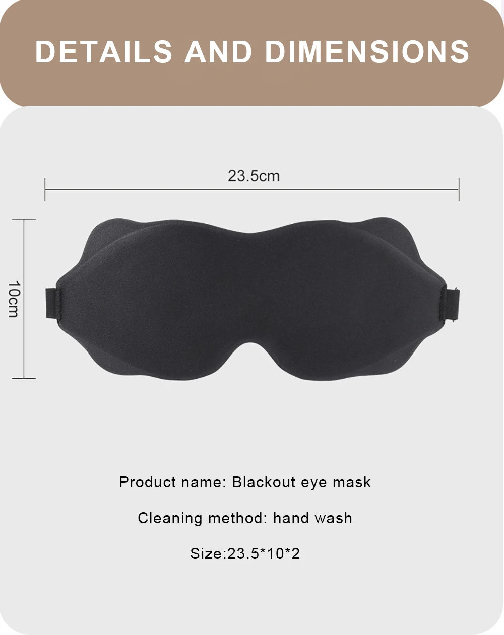 Mască de somn plasture pentru ochi 3D