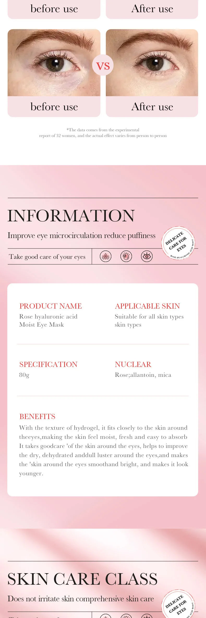 Rose Eye Patches – 60 pcs
